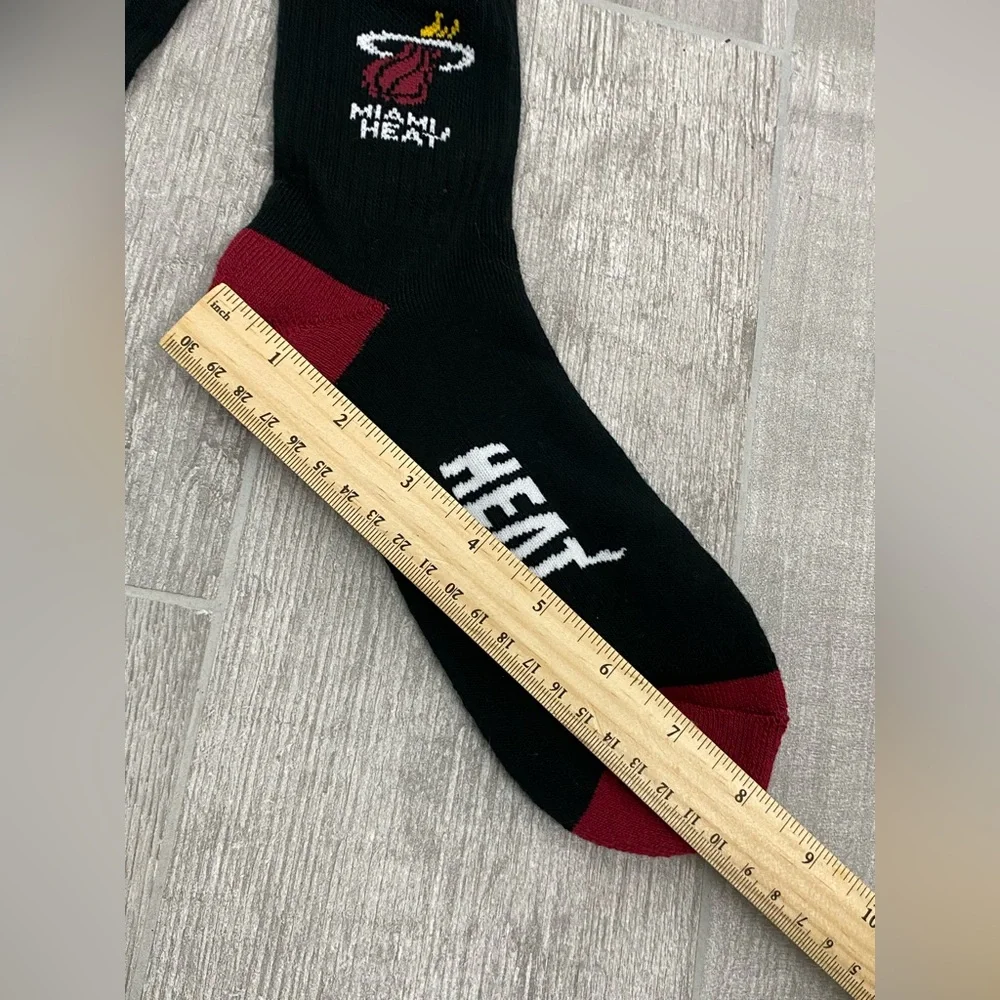 Miami Heat For Bare Feet NBA MVP crew socks basketball. NWOT